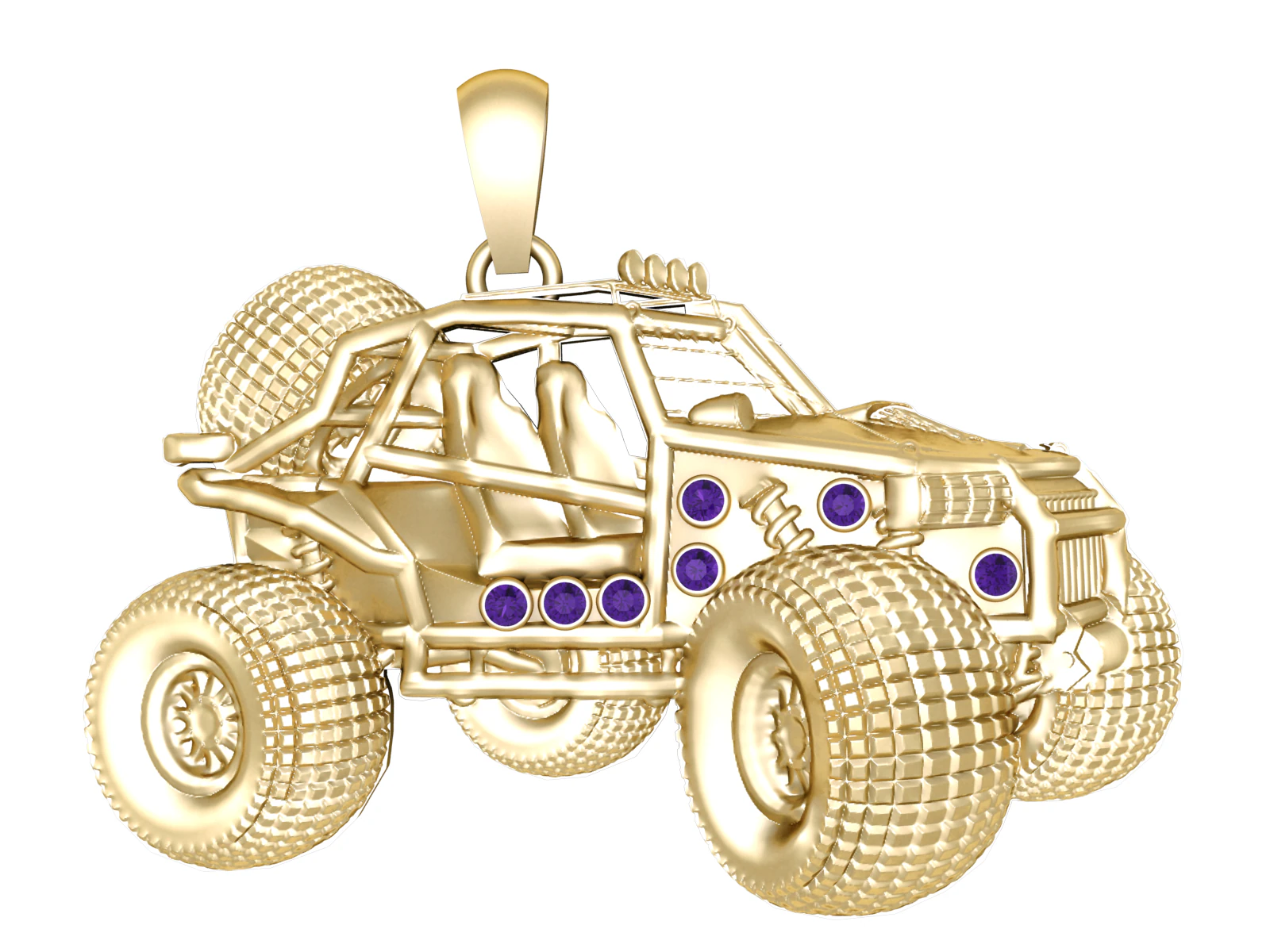 Off-Road Buggy Pendant 3D Print Model .c4d .max .obj .3ds .fbx .stl .blend