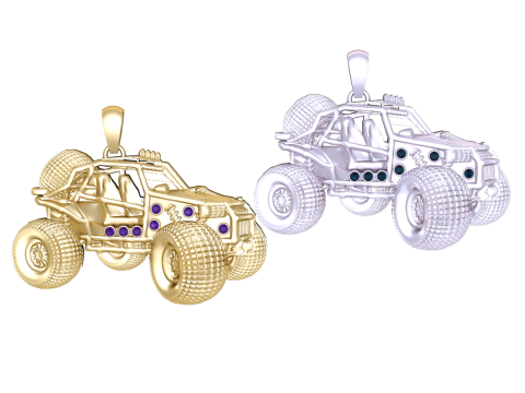 Off-Road Buggy Pendant 3D Print Model