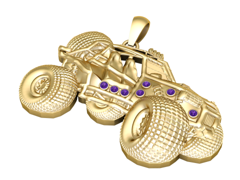 Off-Road Buggy Pendant 3D Print Model