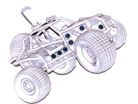Off-Road Buggy Pendant 3D Print Model