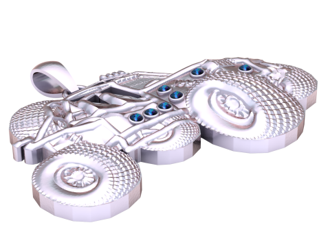 Off-Road Buggy Pendant 3D Print Model