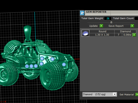 Off-Road Buggy Pendant 3D Print Model