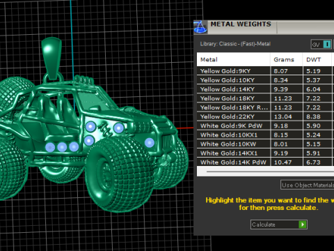 Off-Road Buggy Pendant 3D Print Model