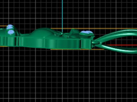 Cute Crocodile Character Pendant 3D Print Model