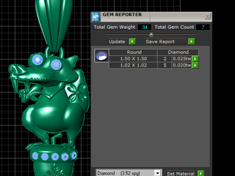 Cute Crocodile Character Pendant 3D Print Model