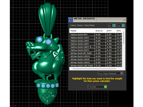 Cute Crocodile Character Pendant 3D Print Model