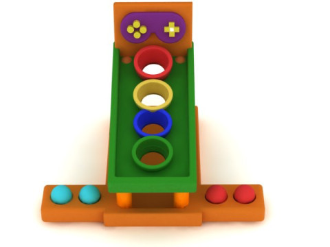 Rampa giocattolo per ordinamento dei colori Gioco educativo in marmo stampabile in 3D Modello di fusione multimateriale Modello di stampa 3D