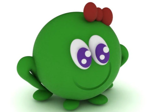 Cute Cartoon Cactus Figurine with Bow 3D Printable Toy Collectible Model 3D Print Model