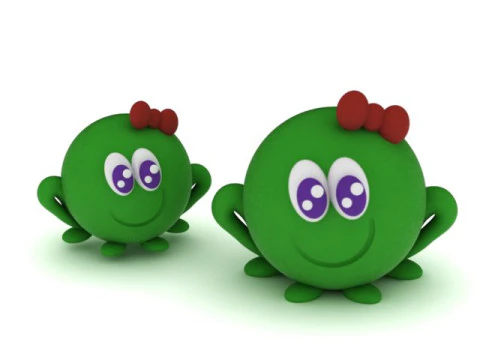 Cute Cartoon Cactus Figurine with Bow 3D Printable Toy Collectible Model 3D Print Model