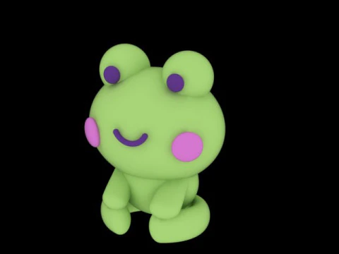 Cute Smiley Frog Figurine 3D Printable Cartoon Frog Model for Toys Decor Collectibles 3D Print Model