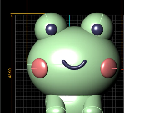 Cute Smiley Frog Figurine 3D Printable Cartoon Frog Model for Toys Decor Collectibles 3D Print Model