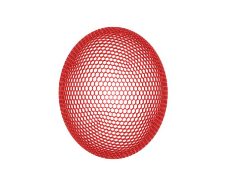 Параметрическая сотовая овальная оболочка для 3D-печати Литая конструкция из металла 3D Принт Модель