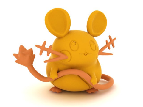 Cute Chubby Mouse Figurine 3D Printable Toy Model 3D Print Model
