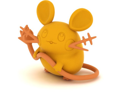 Cute Chubby Mouse Figurine 3D Printable Toy Model 3D Print Model