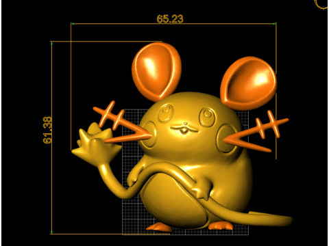 Cute Chubby Mouse Figurine 3D Printable Toy Model 3D Print Model