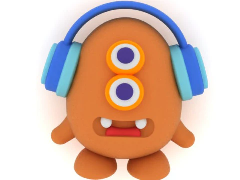 3D 印刷可能なヘッドフォン付きモンスター モデル 3Dプリントモデル