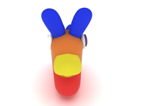 3D Printable Colorful Bird Toy Model 3D Print Model