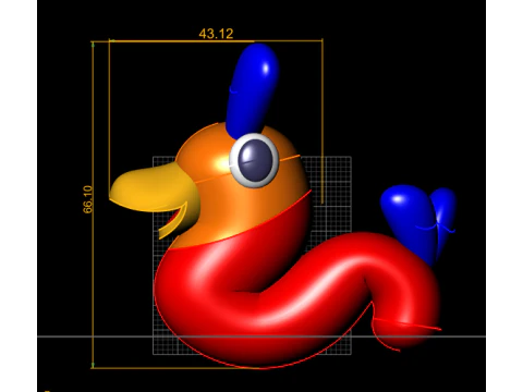 3D Printable Colorful Bird Toy Model 3D Print Model