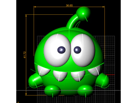 3D Printable Cute Green Alien Toy Model 3D Print Model