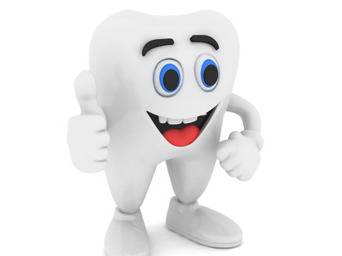 3D Printable Smiling Tooth Character Model 3D Print Model