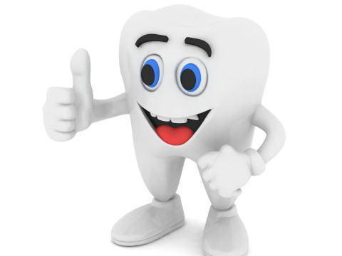 3D Printable Smiling Tooth Character Model 3D Print Model