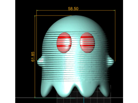 3D Printable Retro Ghost Character Model 3D Print Model
