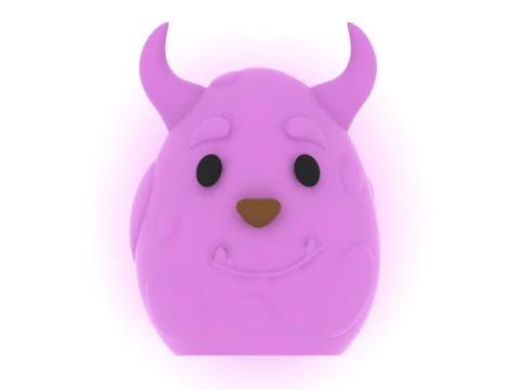 Modelo de personaje de monstruo morado lindo imprimible en 3D Modelo de impresión 3D