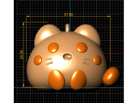 3D Printable Cute Cat Toy Model 3D Print Model