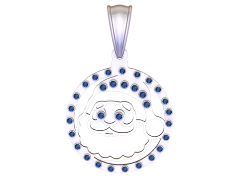 Elegant Circular Gold Pendant with Ruby Stone Setting Luxury 3D Printable Jewelry Design 3D Model