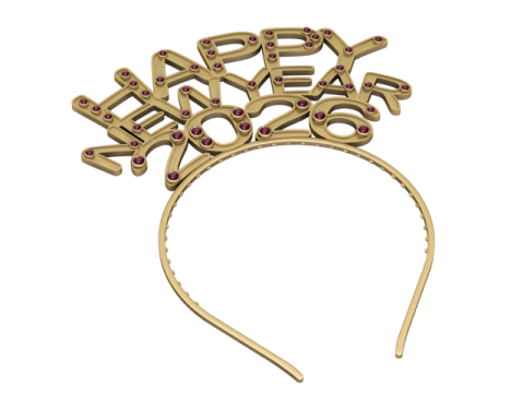 З Новим 2026 роком, діадема з дорогоцінним камінням, розкішні 3D-прикраси для друку 3D Модель