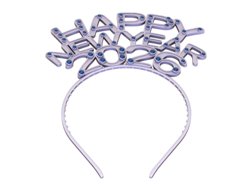 Happy New Year 2026 Gemstone Tiara Luxury 3D Printable Head Jewelry 3D Model