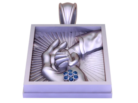 Divine Protection Hands Pendant Luxury 3D Printable Jewelry Design 3D Model
