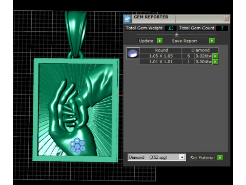 Divine Protection Hands Pendant Luxury 3D Printable Jewelry Design 3D Model