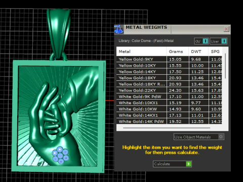 Divine Protection Hands Pendant Luxury 3D Printable Jewelry Design 3D Model