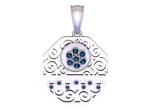 Ornate Floral Grid Pendant Luxury 3D Printable Jewelry Design 3D Model