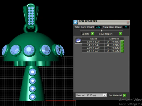 Luxury Mushroom Pendant 3D Print Model