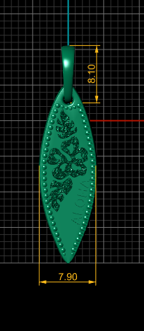 Personalized Leaf Name Pendant 3D Print Model .c4d .max .obj .3ds .fbx .stl .blend