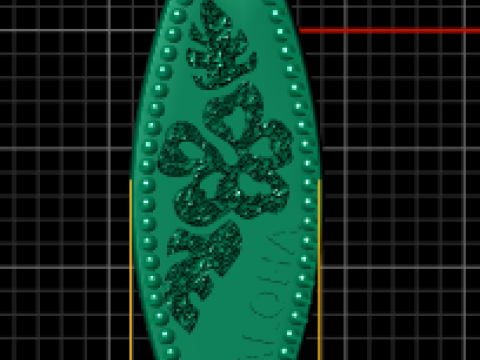 Персонализированный кулон с именем листа 3D Принт Модель