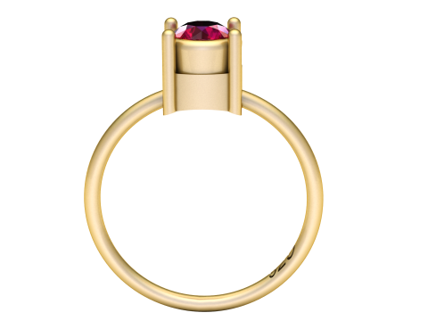 Minimalist Round Solitaire Ring 3D Print Model