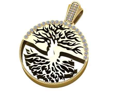 Sacred Serpent Medallion Pendant 3D Print Model