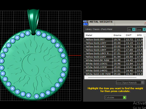 Radiant Halo Disc Pendant 3D Print Model