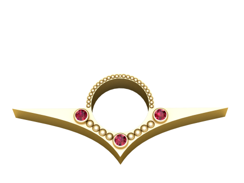 Pendentif bague de luxe en pierres pr&eacute;cieuses g&eacute;om&eacute;triques Modèles 3D en vedette