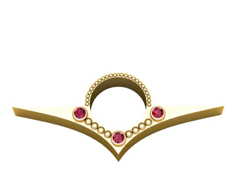 럭셔리 기하학 보석 반지 펜던트 3D 프린트 모델