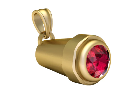 Classic Bezel Gemstone Pendant 3D Print Model