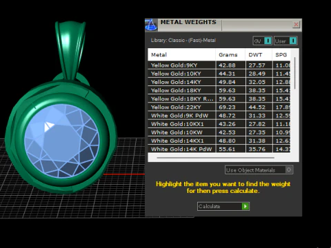 Classic Bezel Gemstone Pendant 3D Print Model