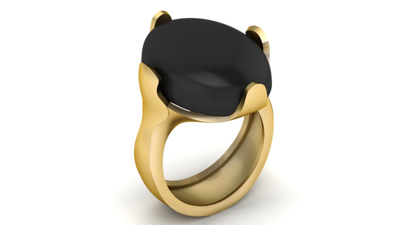 Modern Minimalist Bezel Ring 3D Printable Jewelry Model 3D Print Model .c4d .max .obj .3ds .fbx .stl .blend 