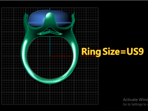 Modern Minimalist Bezel Ring 3D Printable Jewelry Model 3D Print Model