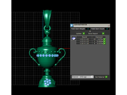 Colgante de la Copa del Trofeo Real Modelo de impresión 3D