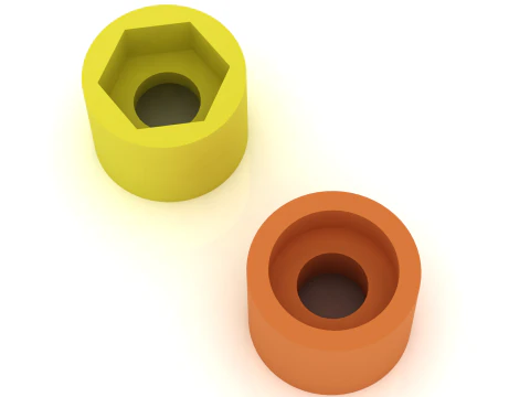 3D Printable Hexagon and Circle Shape Model 3D Print Model