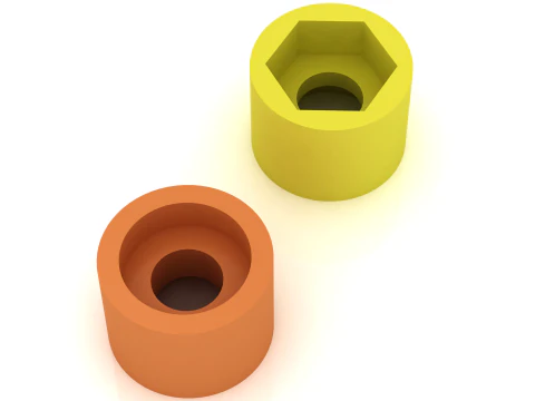 3D Printable Hexagon and Circle Shape Model 3D Print Model
